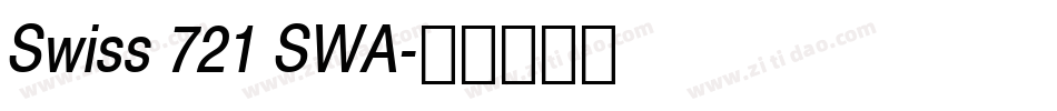 Swiss 721 SWA字体转换